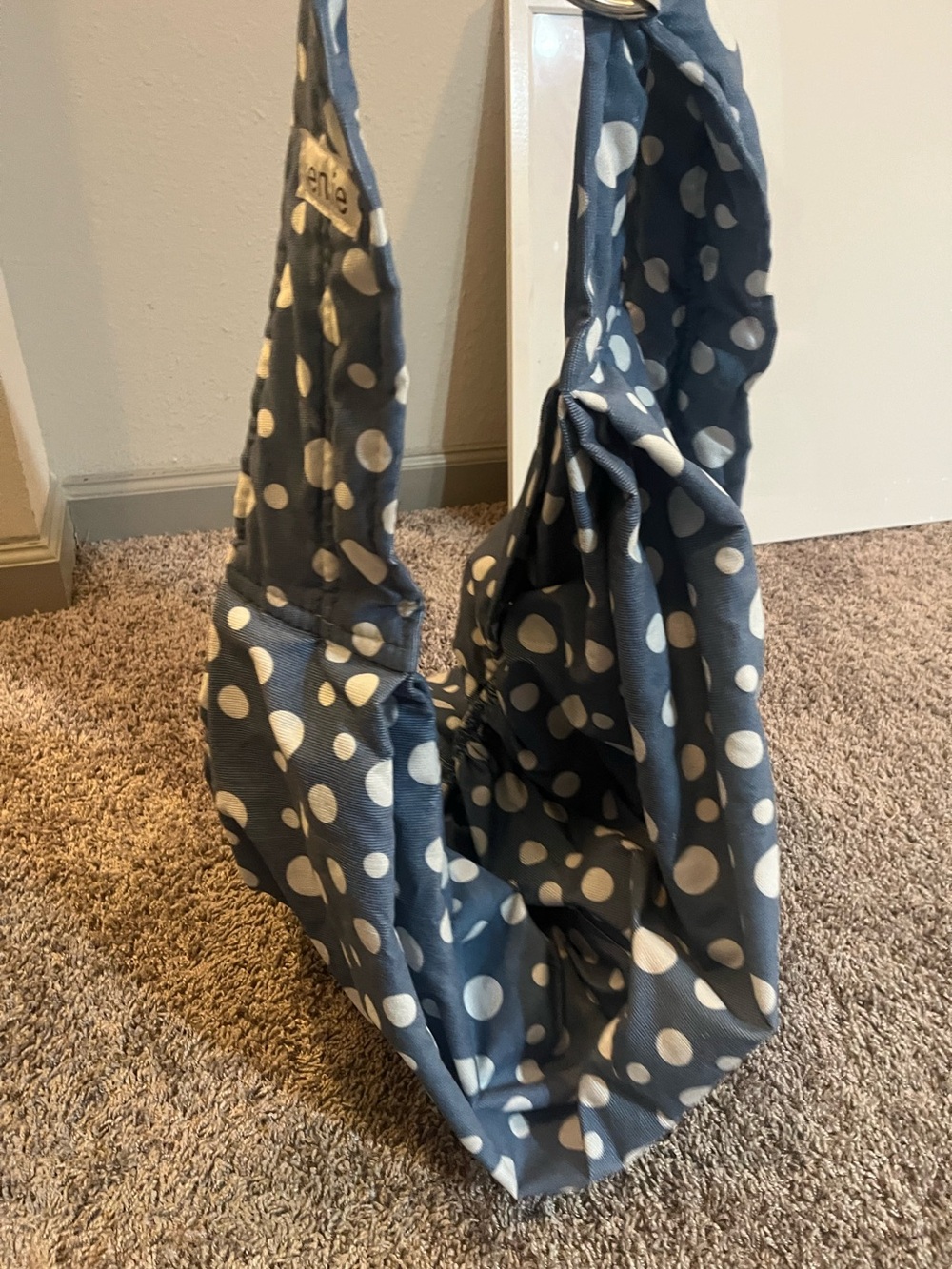 Polka Dot Blue Sling Bag by Kenzie